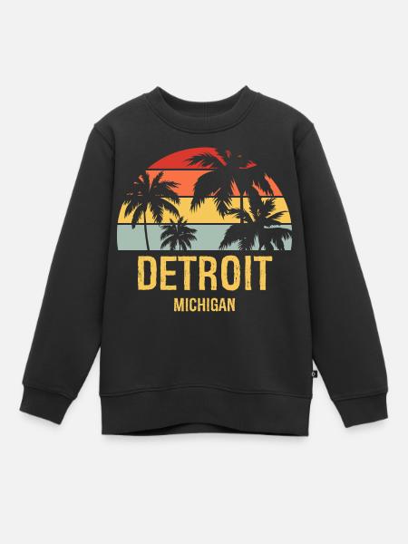 Detroit - Sweat Premium enfant bio - noir