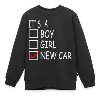 Neues Auto - Kinder Premium Organic Sweatshirt - Schwarz - Vorne - AI Model Kid Female (0cm)