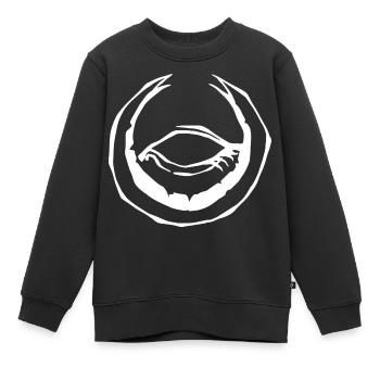Augenmond Halloween - Kinder Premium Organic Sweatshirt - Schwarz - Vorne - AI Model Kid Female (0cm)