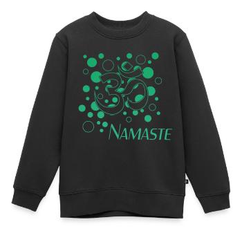 Namaste - Kinder Premium Organic Sweatshirt - Schwarz - Vorne - AI Model Kid Female (0cm)