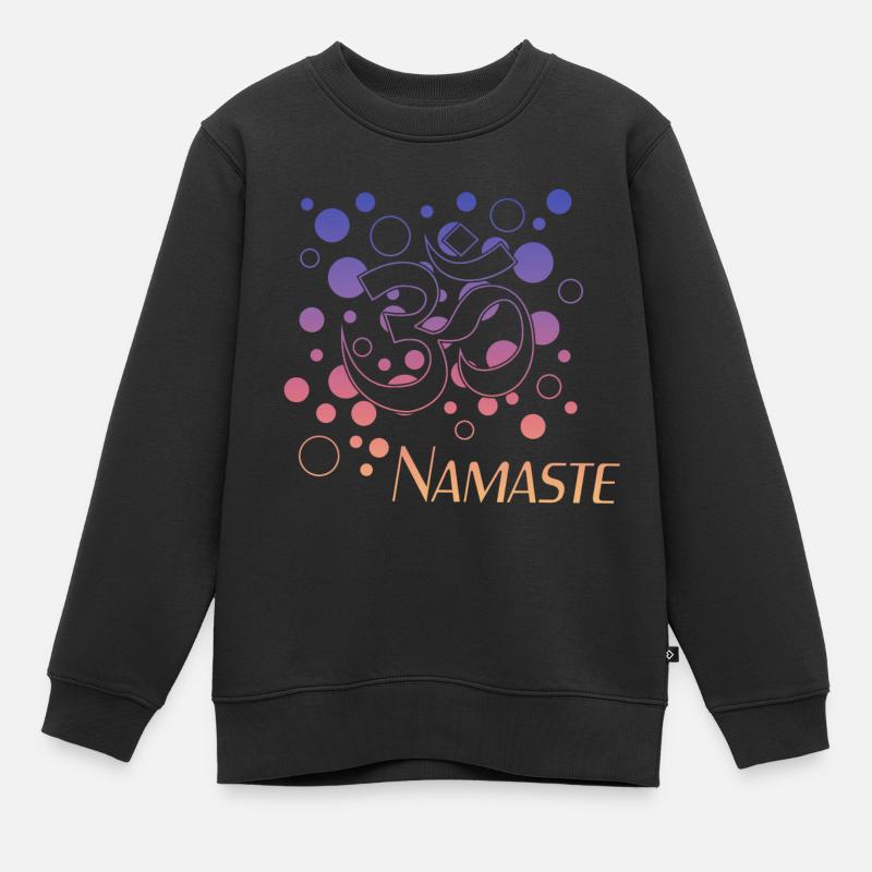 Namaste - Kinder Premium Organic Sweatshirt - Schwarz