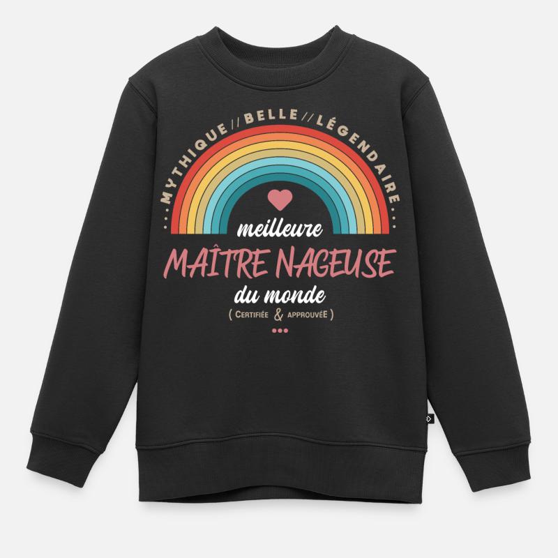Meilleure maitre nageuse du monde - Sweat Premium enfant bio - noir