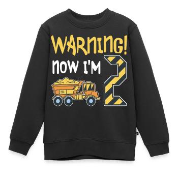2. Geburtstag Junge 2 Jahre alt Kipper Baustelle - Kinder Premium Organic Sweatshirt - Schwarz - Vorne - AI Model Kid Female (0cm)