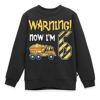 6. Geburtstag Junge 6 Jahre alt Kipper Baustelle - Kinder Premium Organic Sweatshirt - Schwarz - Vorne - AI Model Kid Female (0cm)
