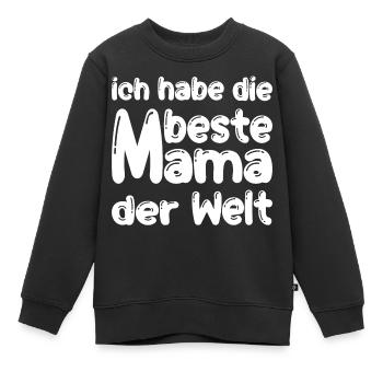 Ich habe die beste Mama der Welt - Kinder Premium Organic Sweatshirt - Schwarz - Vorne - AI Model Kid Female (0cm)