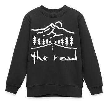 Die weiße Straße - Kinder Premium Organic Sweatshirt - Schwarz - Vorne - AI Model Kid Female (0cm)