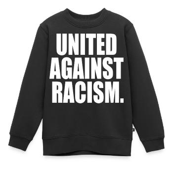 United against racism - Kinder Premium Organic Sweatshirt - Schwarz - Vorne - AI Model Kid Female (0cm)