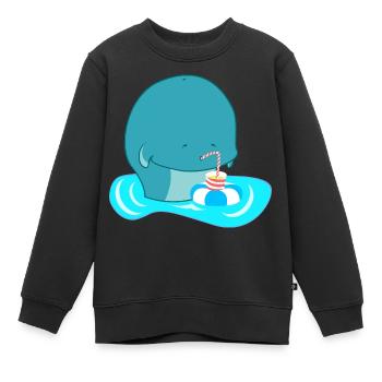 Sommer - Kinder Premium Organic Sweatshirt - Schwarz - Vorne - AI Model Kid Female (0cm)