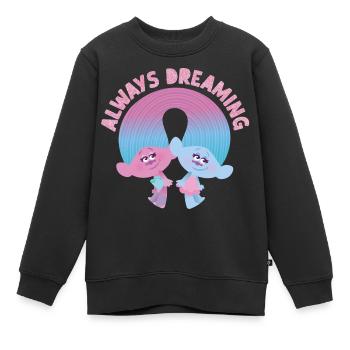 Trolls Always Dreaming Mit Zwei Trolls - Kinder Premium Organic Sweatshirt - Schwarz - Vorne - AI Model Kid Female (0cm)
