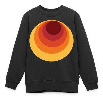 Retro Kreis Polka Dot - Kinder Premium Organic Sweatshirt - Schwarz - Vorne - AI Model Kid Female (0cm)