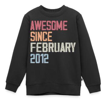 Februar 2012, 12-jähriges Jubiläum 2012 Februar 12 Jahre - Kinder Premium Organic Sweatshirt - Schwarz - Vorne - AI Model Kid Female (0cm)