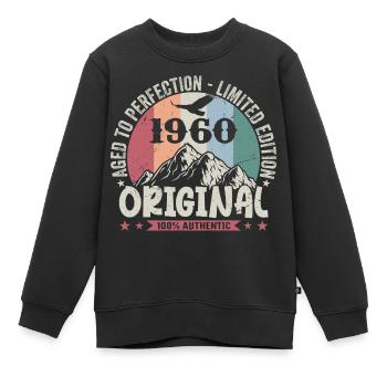 1960 Geburtstag 1960 Jahrgang Geburtstag 1960 - Kinder Premium Organic Sweatshirt - Schwarz - Vorne - AI Model Kid Female (0cm)