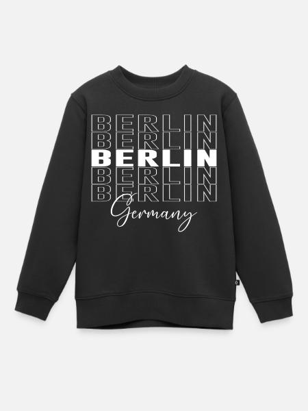 Berlin - Sweat Premium enfant bio - noir