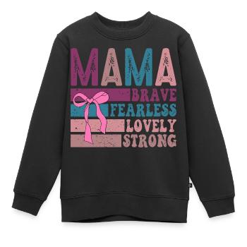Mama - Kinder Premium Organic Sweatshirt - Schwarz - Vorne - AI Model Kid Female (0cm)