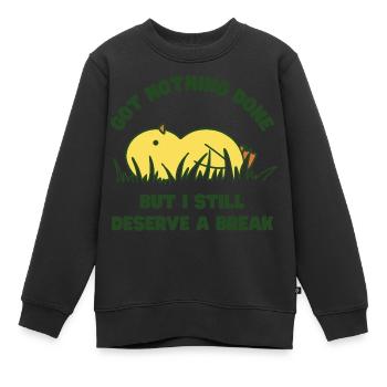 Nichts erledigt - Kinder Premium Organic Sweatshirt - Schwarz - Vorne - AI Model Kid Female (0cm)