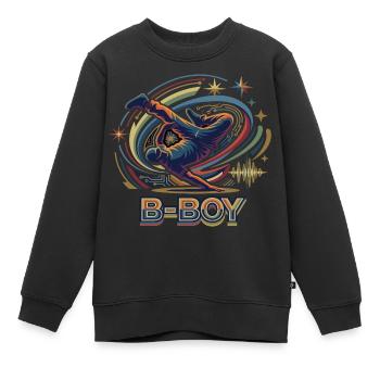 Breakdance B-Boy Hip Hop Streetdance - Kinder Premium Organic Sweatshirt - Schwarz - Vorne - AI Model Kid Female (0cm)