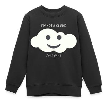 Je suis un pet - Sweat Premium enfant bio - noir - Devant - AI Model Kid Female (0cm)