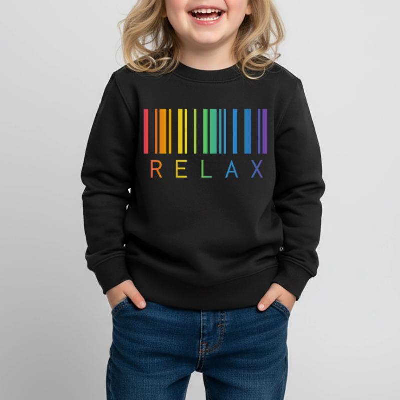 RELAX, CODE-BARRES, STRICHCODE Sweat Premium enfant bio