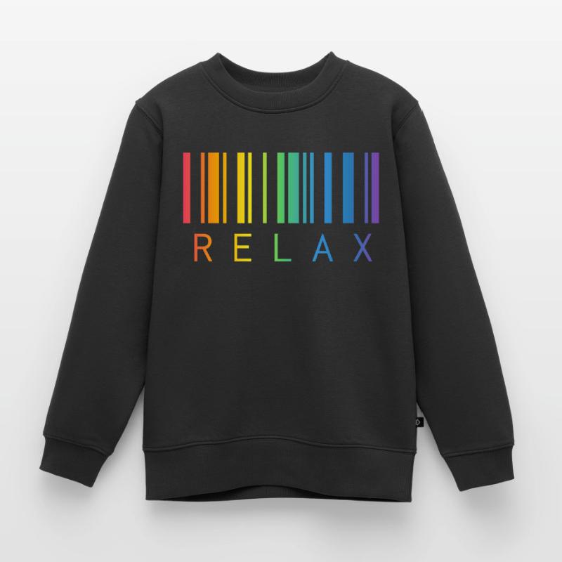 RELAX, CODE-BARRES, STRICHCODE Sweat Premium enfant bio