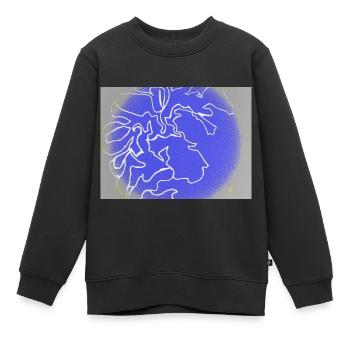 MAY K Sum23 - Sweat Premium enfant bio - noir - Devant - AI Model Kid Female (0cm)
