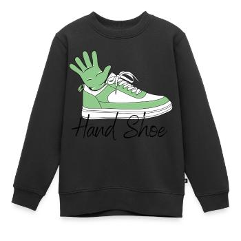Handschuh - Hand Shoe - Kinder Premium Organic Sweatshirt - Schwarz - Vorne - AI Model Kid Female (0cm)