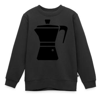 bialetti kaffee espressokanne - Kinder Premium Organic Sweatshirt - Schwarz - Vorne - AI Model Kid Female (0cm)