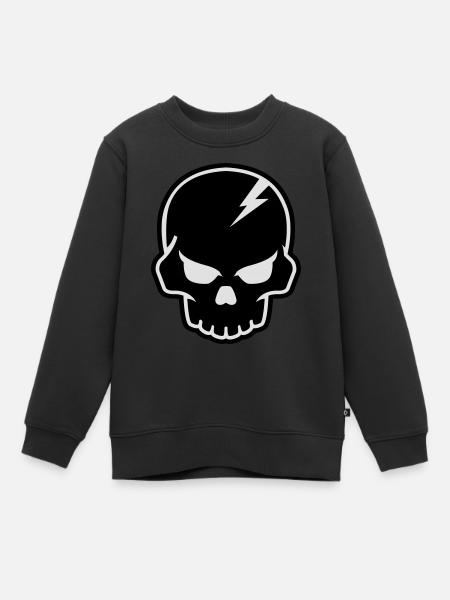 Skull - Kinder Premium Organic Sweatshirt - Schwarz
