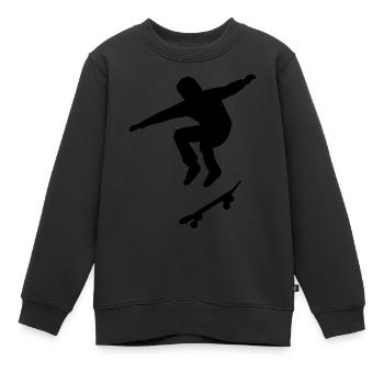 Skateboarder - Kinder Premium Organic Sweatshirt - Schwarz - Vorne - AI Model Kid Female (0cm)