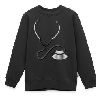 doc71 - Sweat Premium enfant bio - noir - Devant - AI Model Kid Female (0cm)