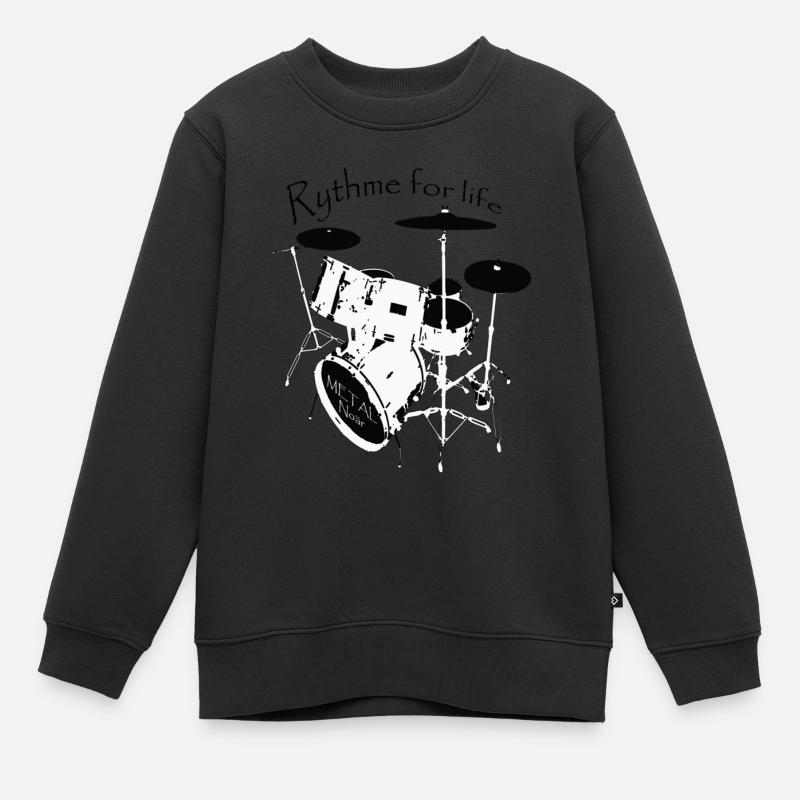 batterie - Sweat Premium enfant bio - noir