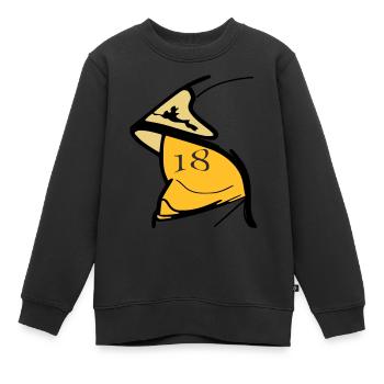 Casque F1 visière jaune 18 - Sweat Premium enfant bio - noir - Devant - AI Model Kid Female (0cm)