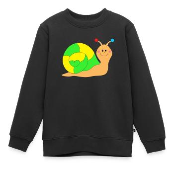 slug - Kids Premium Organic Sweatshirt - black - Front - AI Model Kid Female (0cm)