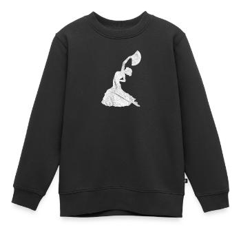 Danse flamenco / danse flamenco en blanc - Sweat Premium enfant bio - noir - Devant - AI Model Kid Female (0cm)