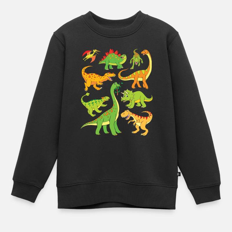 Dinosaurier - Kinder Premium Organic Sweatshirt - Schwarz