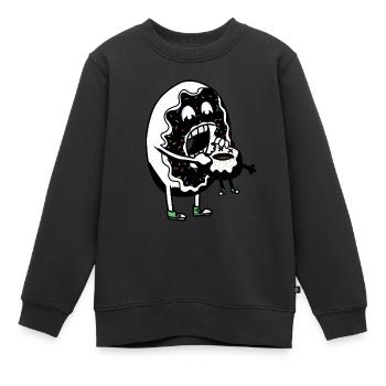 Donut Dark Grufti Gothic Fantasy Horror Spaß - Kinder Premium Organic Sweatshirt - Schwarz - Vorne - AI Model Kid Female (0cm)
