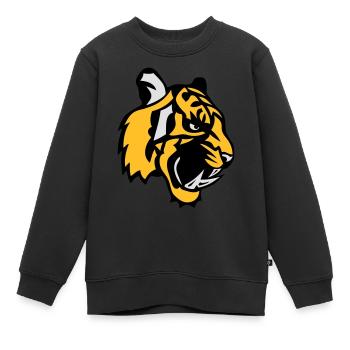 Tigergesicht Cartoon-Maskottchen 28 - Kinder Premium Organic Sweatshirt - Schwarz - Vorne - AI Model Kid Female (0cm)