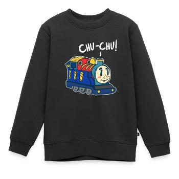 Zug - Kinder Premium Organic Sweatshirt - Schwarz - Vorne - AI Model Kid Female (0cm)