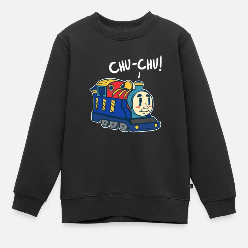 Train - Sweat Premium enfant bio - noir