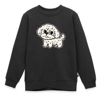 SHIHTZU Hunde Baby Rassehund Hunderasse - Kinder Premium Organic Sweatshirt - Schwarz - Vorne - AI Model Kid Female (0cm)