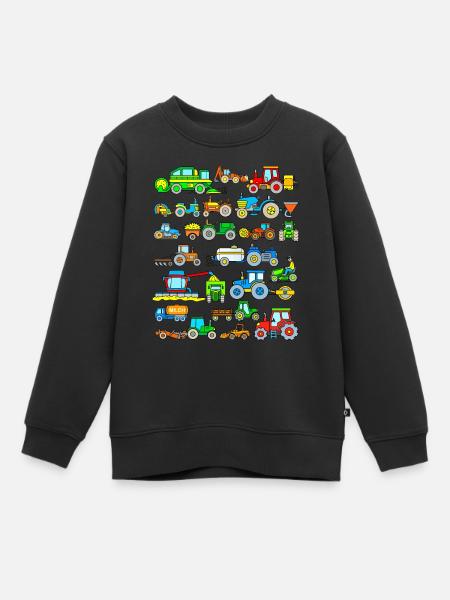 Traktor Traktor Landbrugsmaskiner Gård - Premium børne sweatshirt økologisk - sort