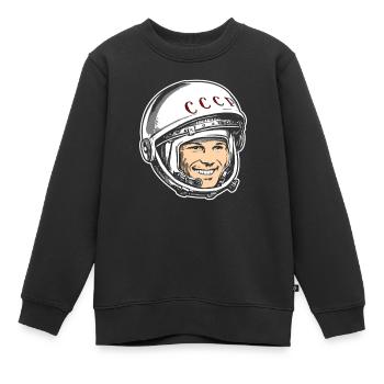 Juri Gagarin Astronaut Sowjetunion - Kinder Premium Organic Sweatshirt - Schwarz - Vorne - AI Model Kid Female (0cm)