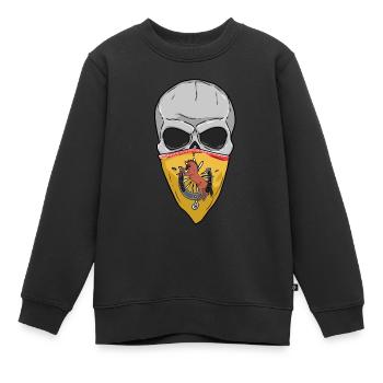 Cowboy Totenkopf Western Wilder Westen - Kinder Premium Organic Sweatshirt - Schwarz - Vorne - AI Model Kid Female (0cm)