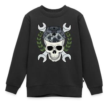 Car mechanic screws mechanics hobbyists car - Kids Premium Organic Sweatshirt - black - Front - AI Model Kid Female (0cm)
