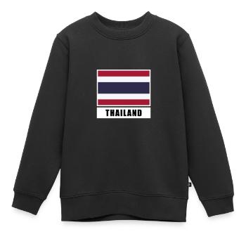 Thailand - Kinder Premium Organic Sweatshirt - Schwarz - Vorne - AI Model Kid Female (0cm)