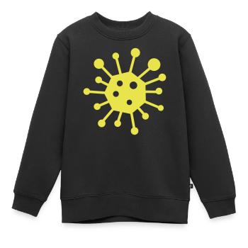 Virus - Sweat Premium enfant bio - noir - Devant - AI Model Kid Female (0cm)
