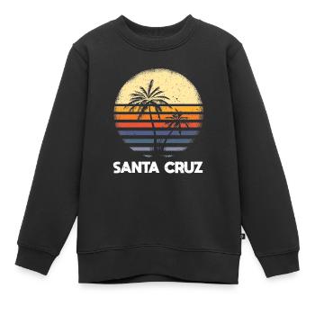 Santa Cruz en Californie - Sweat Premium enfant bio - noir - Devant - AI Model Kid Female (0cm)