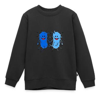 Bakterien Putzen sauber machen Putzfrau Haushalt - Kinder Premium Organic Sweatshirt - Schwarz - Vorne - AI Model Kid Female (0cm)