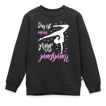 Das Ist Mein Handstand Shirt - Kinder Premium Organic Sweatshirt - Schwarz - Vorne - AI Model Kid Female (0cm)