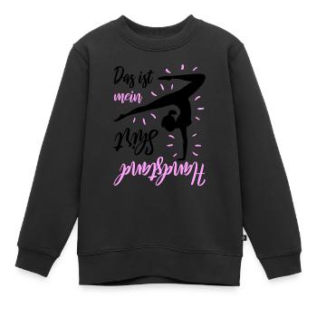 Das Ist Mein Handstand Shirt - Kinder Premium Organic Sweatshirt - Schwarz - Vorne - AI Model Kid Female (0cm)