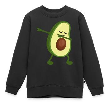 Dabbing Avocado - Dab Dance - Lustig - Cool -Trend - Sweat Premium enfant bio - noir - Devant - AI Model Kid Female (0cm)
